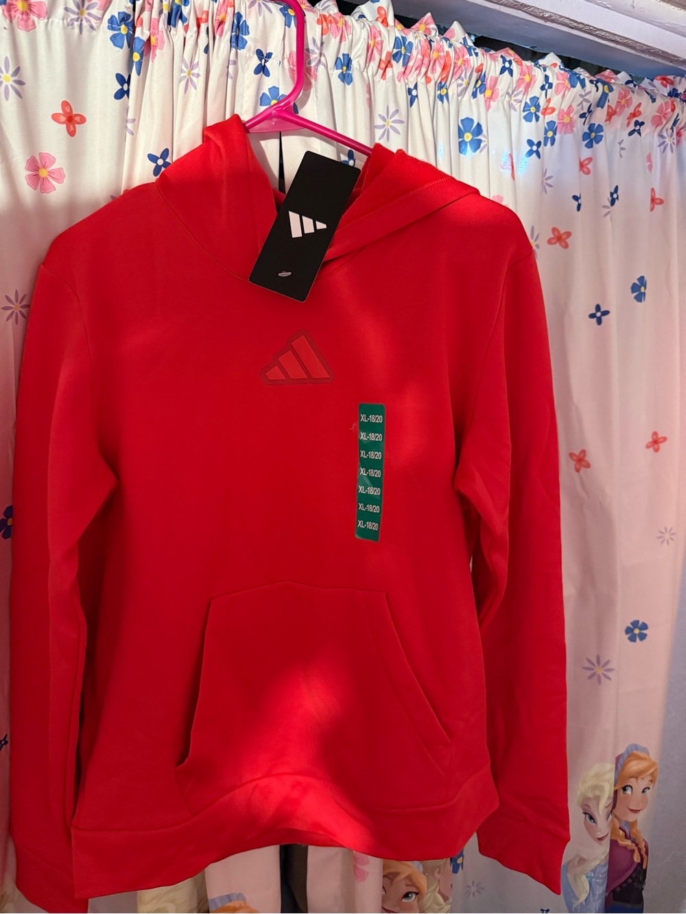 adidas Red Kids Hoodie Sweatshirt